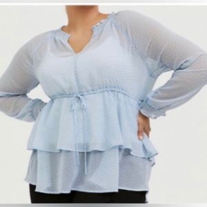 Torrid chiffon blouse